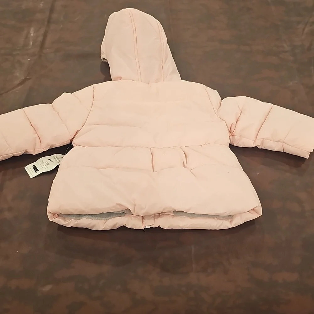 V Toddler Girls Puffer Jacket - Pink 18m NWT